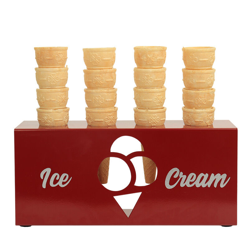 SMH DKS Ice Cream Cone Stand, 30x8x13.5 cm, Burgundy - SMH