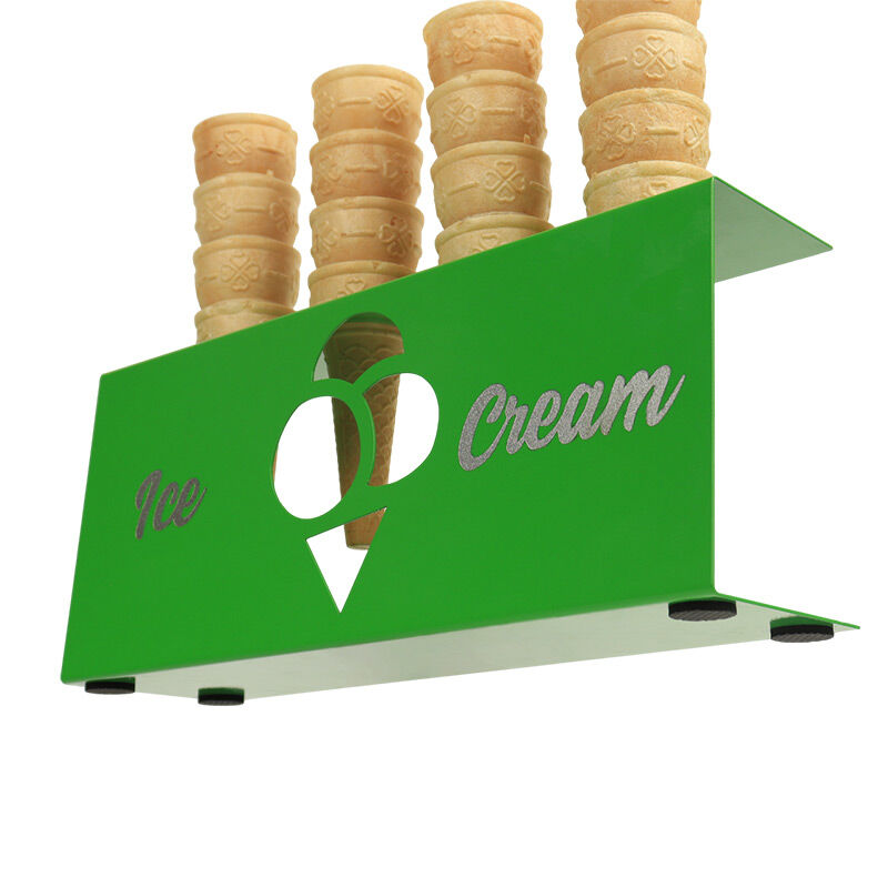 SMH DKS Ice Cream Cone Stand, 30x8x13.5 cm, Green - SMH