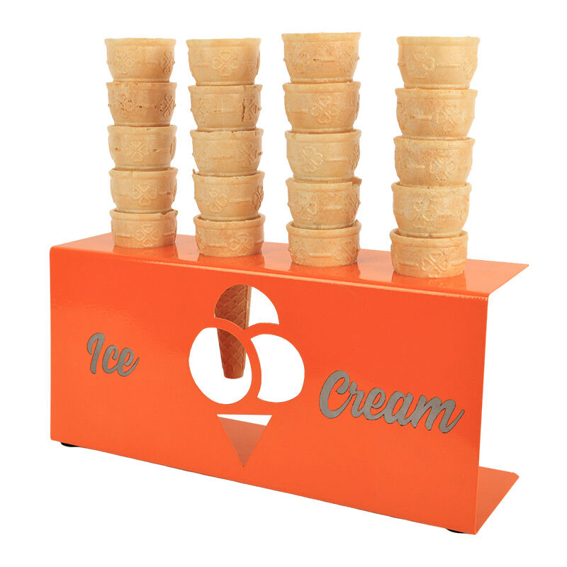 SMH DKS Ice Cream Cone Stand, 30x8x13.5 cm, Orange - SMH