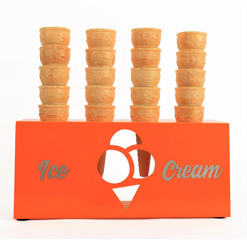 SMH DKS Ice Cream Cone Stand, 30x8x13.5 cm, Orange - SMH (1)