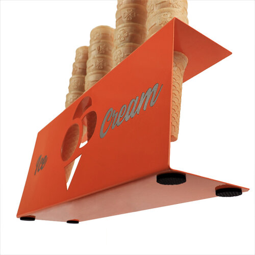 SMH DKS Ice Cream Cone Stand, 30x8x13.5 cm, Orange - 3