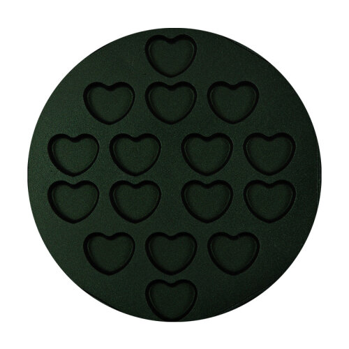 SMH HS Round Lid Heart Waffle Maker, Electric - 8