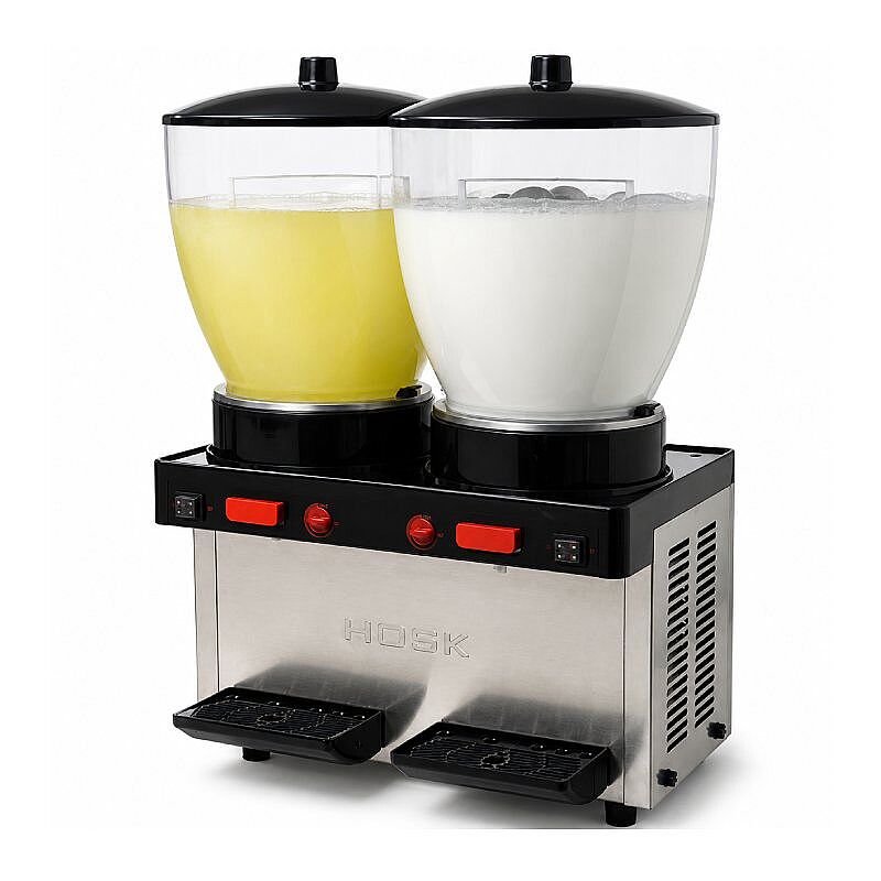 Hosk Special Çift Hazneli Ayran ve Soğuk İçecek Dispenseri, 2x20 L, Inox - Hosk