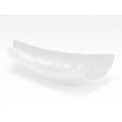 Zicco K-9650 Taş Model Melamin Teşhir Tabağı, 17x34.5 cm, Beyaz - 1