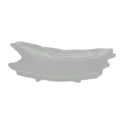 Zicco K-9700 Taş Model Melamin Teşhir Tabağı, 18x27.5 cm, Beyaz - 1