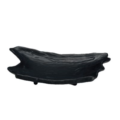 Zicco K-9700 Taş Model Melamin Teşhir Tabağı, 18x27.5 cm, Siyah - 1