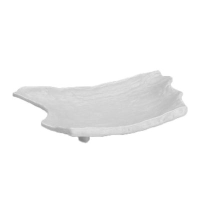 Zicco K-9750 Taş Model Melamin Teşhir Tabağı, 23, 5x36.5 cm, Beyaz - 1