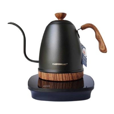 Tecnocoffee Isı Ayarlı Kettle, Ahşap Tutacak, 1 L, Siyah - 1