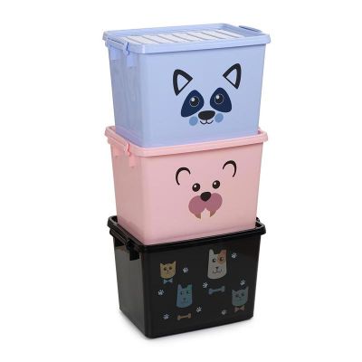 Bora Plastik Kasa, Tekerlekli, Resimli, No: 22, 31.8 L, Mavi - 1