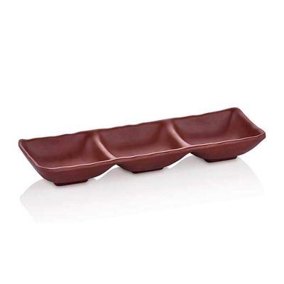 Külsan Thermoset Ramekin, Üçlü, 26.5x8.8 cm, 3x75 ml, Kahverengi - 1