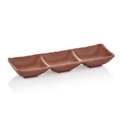 Külsan Thermoset Ramekin, Üçlü, 26.5x8.8 cm, 3x75 ml, Sütlü Kahve - 1