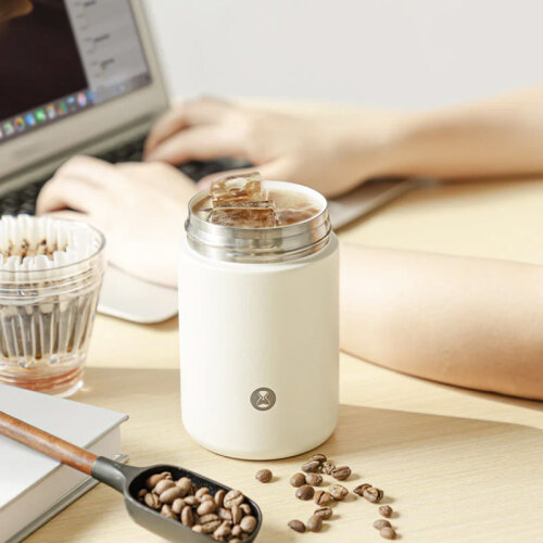 Timemore 1+1 Thermos and Dripper in One, White - 8