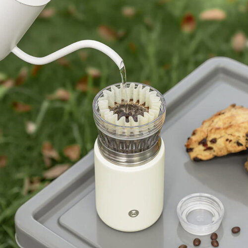 Timemore 1+1 Thermos and Dripper in One, White - 7