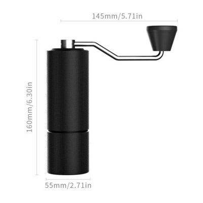 Timemore Chestnut C3 S2C Geared Manual Coffee Grinder, Black - Timemore