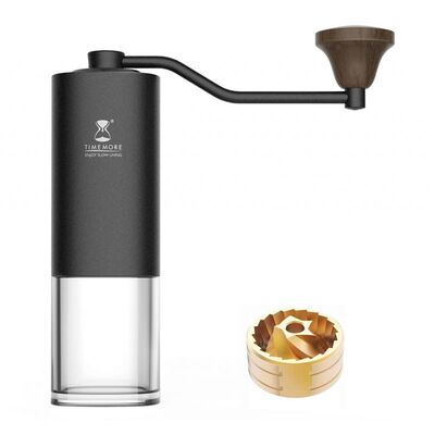 Timemore Chestnut G1(S) Manual Coffee Grinder, Titanium Gear, Clear Hopper - Timemore