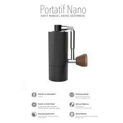 Timemore Chestnut NANO (S) Manuel Kahve Değirmeni, Titanyum Dişli - Thumbnail