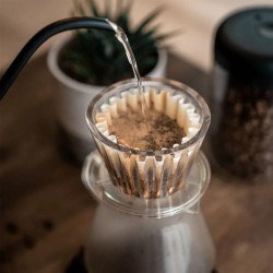 Timemore Crystal Eye B75 Flat Bottom Brewer Dripper, 1-2 Cup - 6