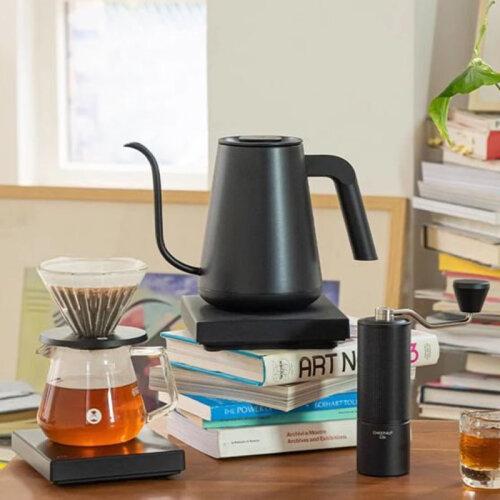 Timemore Fish Pro Pour Over Heat Adjustable Gooseneck Kettle, 900 ml, Black - 3