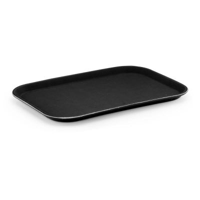 Tria FGD4565 Fiberglass Dikdörtgen Kaydırmaz Tepsi, 45x65 cm, Siyah - 1