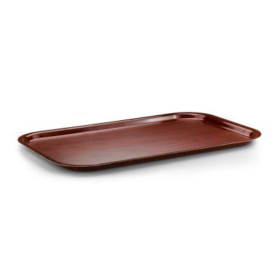 Tria TF4875KMG Mat Yüzey Kaymaz Kraft Dikdörtgen Tepsi, 48x75 cm, Maun - 1