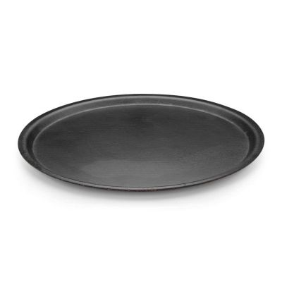 Tria TFY38KCM Mat Yüzey Kaymaz Kraft Yuvarlak Tepsi, 38 cm, Karbon Siyah - 1