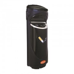 Tribeca Cigarette Butt Collection Unit, Outdoor, Wall Mounted, Black - Tribeca