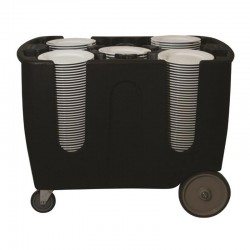 Tribeca Plate Trolley, 6 Compartment, 1100x710x800 mm, Black - Tribeca