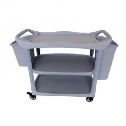 Tribeca Service Trolley, Disassembled, 3 Layers, 1070x510x960 mm, Grey - Tribeca