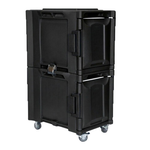 Tribeca TCB-600NDUO Önden Yüklemeli Tekerlekli Çiftli Thermobox, 95x134x127 cm, Siyah - Tribeca