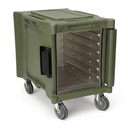 Tribeca TCB-600NPW Önden Yüklemeli Tekerlekli İçi Paslanmaz Thermobox, 475x670x635 mm, Yeşil 