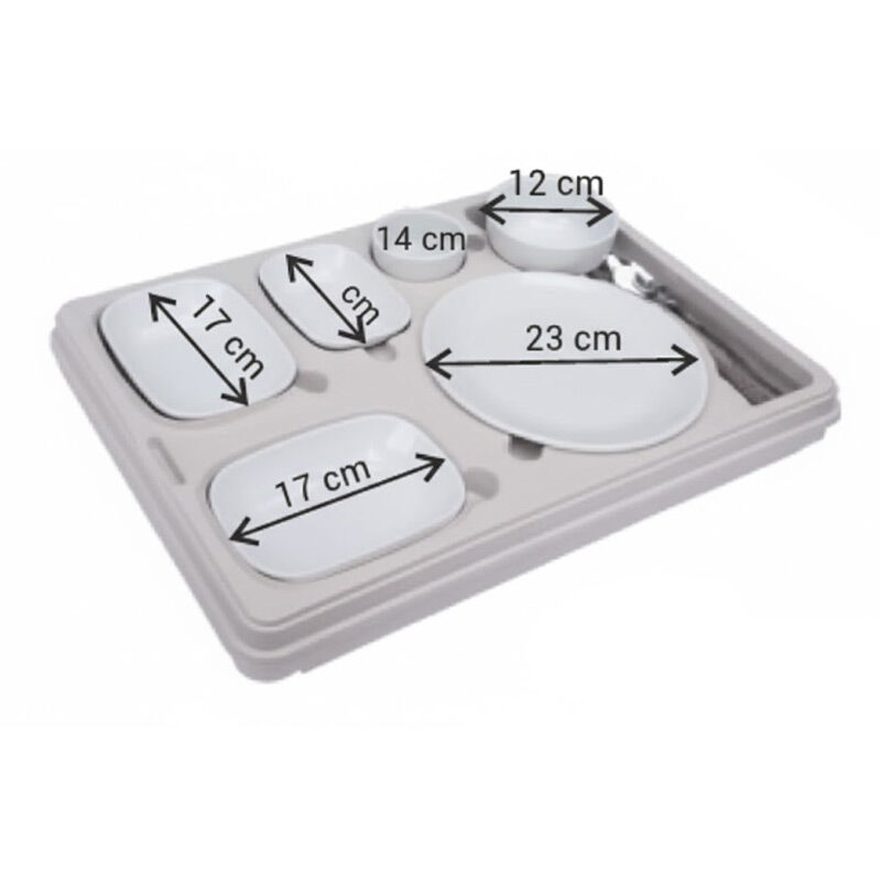 Tribeca TT-6NL 6 Bölmeli Kilitli Termo Tepsi - Tribeca