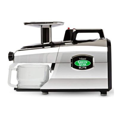 Tribest GSE-5050 Greenstar Elite Cold Press Solid Fruit and Vegetable Juicer, Chrome - Tribest