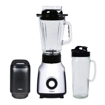 Tribest PBG-5001 Personal Glass Jug Vacuum Blender, 1.2 L, 500 W, White - Tribest