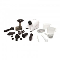 Tribest SS-4200-F عصارة فواكه وخضروات صلبة وعشبية بالكبس على البارد، أبيض - 4