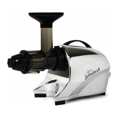 Tribest SS-4250-F عصارة فواكه وخضروات صلبة وعصارة عشب بالكروم بالكبس على البارد، كروم - Tribest