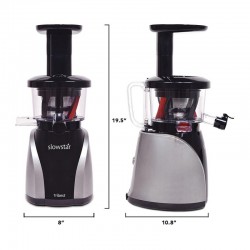 Tribest SW-2020-F عصارة فواكه وخضروات صلبة بالكبس على البارد، رمادي اللون - 3