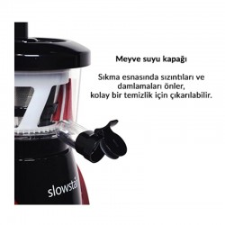 Tribest SW-2020-F Slowstar Cold Press Solid Fruit and Vegetable Juicer, Grey - 4