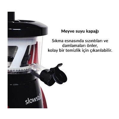 Tribest SW-2020-F Slowstar Soğuk Sıkım Katı Meyve ve Sebze Sıkacağı, Gri - 4