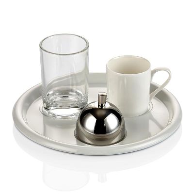 Biradlı BRD-406307 Yuvarlak Türk Kahve Servis Takımı, 19 cm - Biradlı