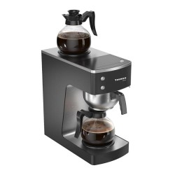 Turnike Çift Potlu Filtre Kahve Makinesi, Siyah - Thumbnail