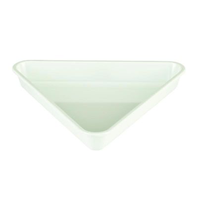 Zicco K-1107 Üçgen Model Melamin Teşhir Tabağı, 40x6 cm, Beyaz - 1