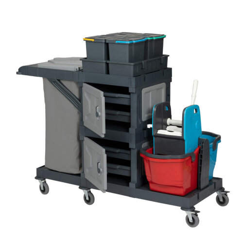 Üçtem AC2164 Alfacart Cleaning Trolley, 152x76x123 cm - Üçtem