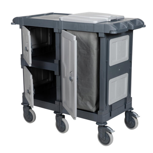 Üçtem AC2718 Alfacart 2 Deck Service Trolley, 1 Garbage Compartment, 119x57x110 cm - UTP Professional
