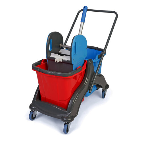 Üçtem CK756 Mimosa Double Bucket Cleaning Trolley, 2x25 L, 70x42x82 cm - 3