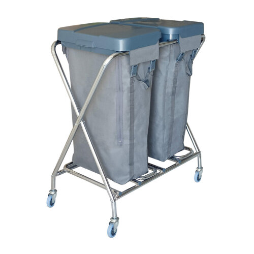 Üçtem CT266MK Çapraz Çöp ve Çamaşır Toplama Arabası, 2x100 L - Üçtem