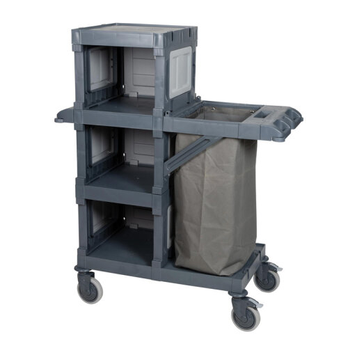 UTP Professional AC2401 Alfacart 3 Katlı Kat Arabası, 1 Çöp Bölmeli, 119x57x145 cm - UTP Professional