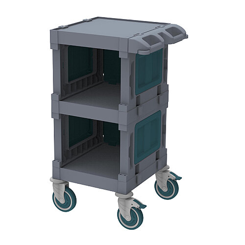 UTP Professional AC2701 Alfacart 3 Katlı Kapalı Servis Arabası, 62x57x106 cm - UTP Professional
