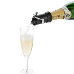 Vacu Vin 18804606 Champagne with Locking Spout and Drip Protection, Black - 4