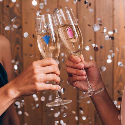 Vacu Vin 1886060 12 Parça Bardak Markörleri, Partileyen Figürler - Vacu Vin