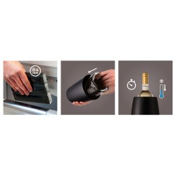 Vacu Vin 3069414 Elegant Active Wine Cooler, Black - 5